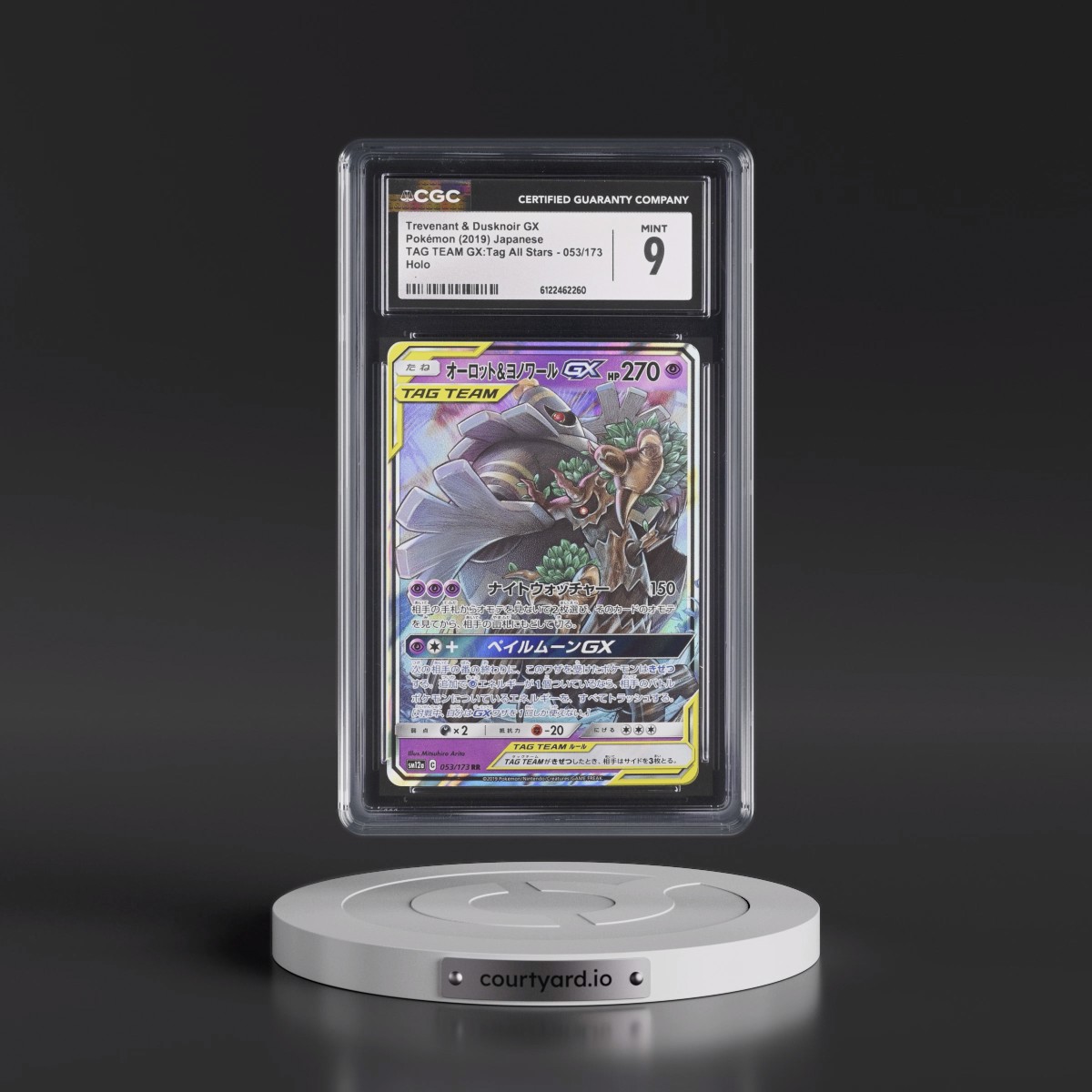 2019 TAG TEAM GX: Tag All Stars #053/173 Trevenant & Dusknoir GX - Holo (CGC 9 MINT)