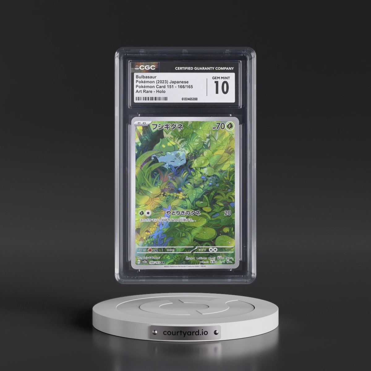 2023 Pokémon Card 151 #166/165 Bulbasaur - Art Rare Holo (CGC 10 GEM MINT)