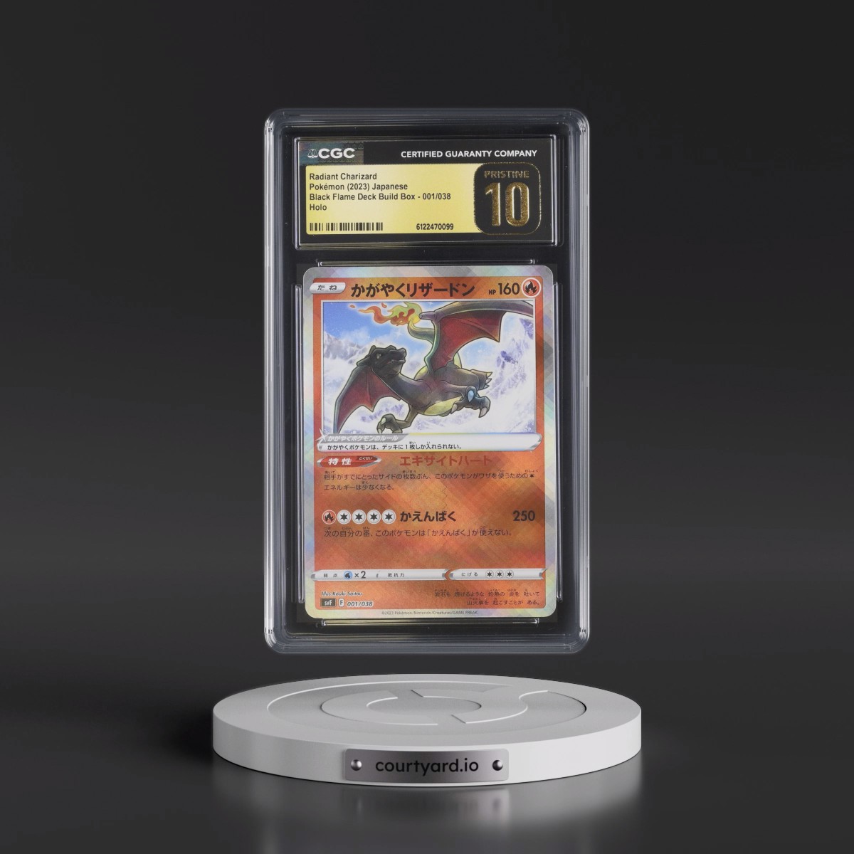 2023 Ruler of the Black Flame Deck Build Box #001/038 Radiant Charizard - Holo (CGC 10 PRISTINE)