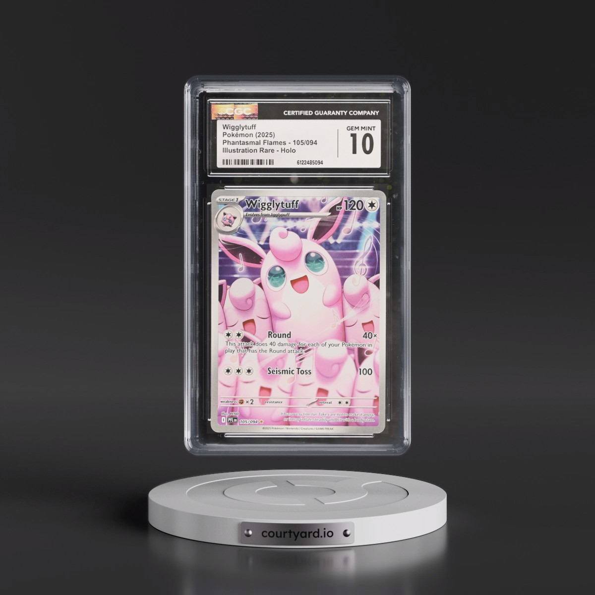 2025 Phantasmal Flames - PFL EN #105/094 Wigglytuff - Illustration Rare Holo (CGC 10 GEM MINT)