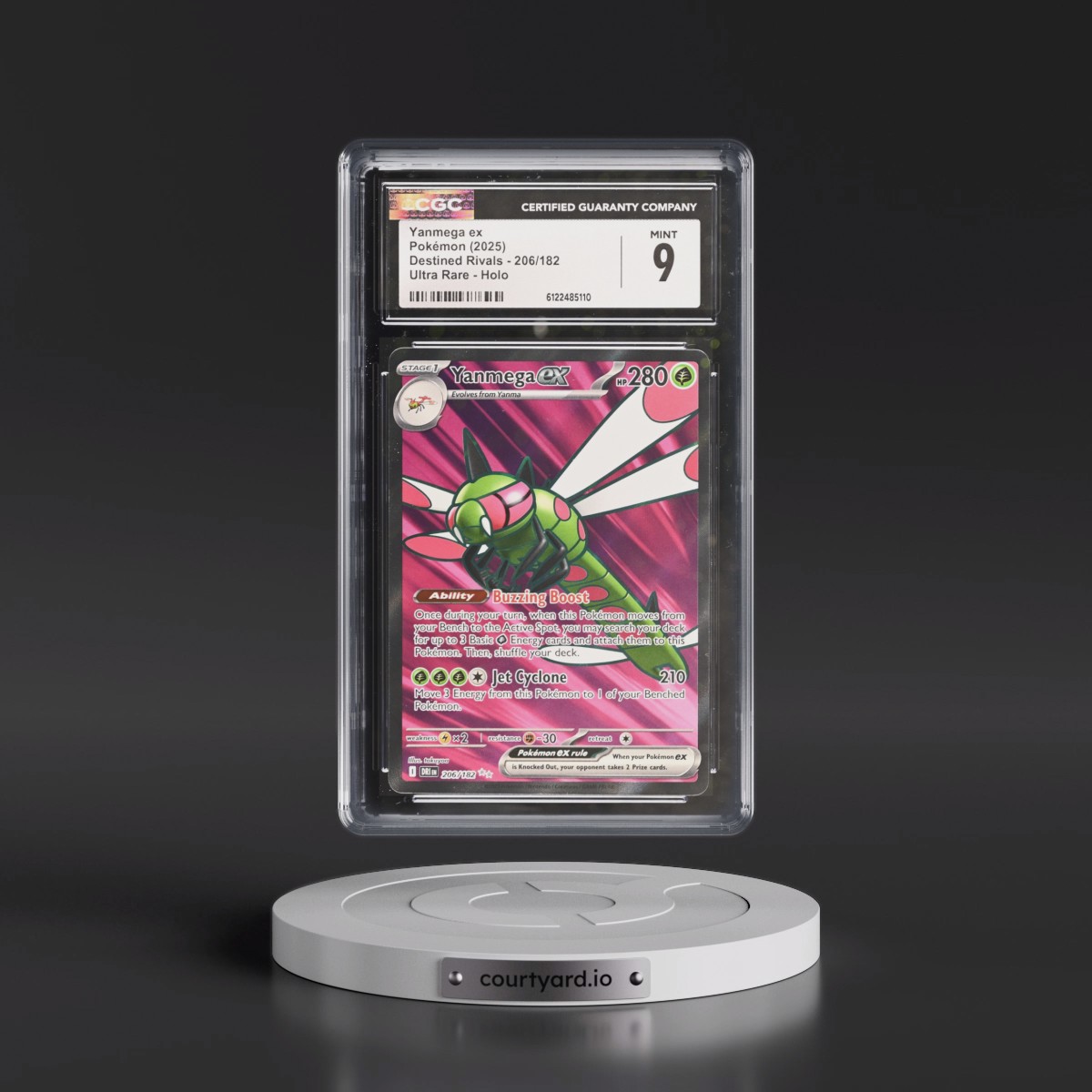2025 Destined Rivals - DRI EN #206/182 Yanmega ex - Ultra Rare Holo (CGC 9 MINT)