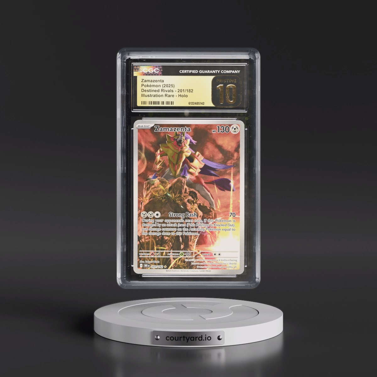 2025 Destined Rivals - DRI EN #201/182 Zamazenta - Illustration Rare Holo (CGC 10 PRISTINE)