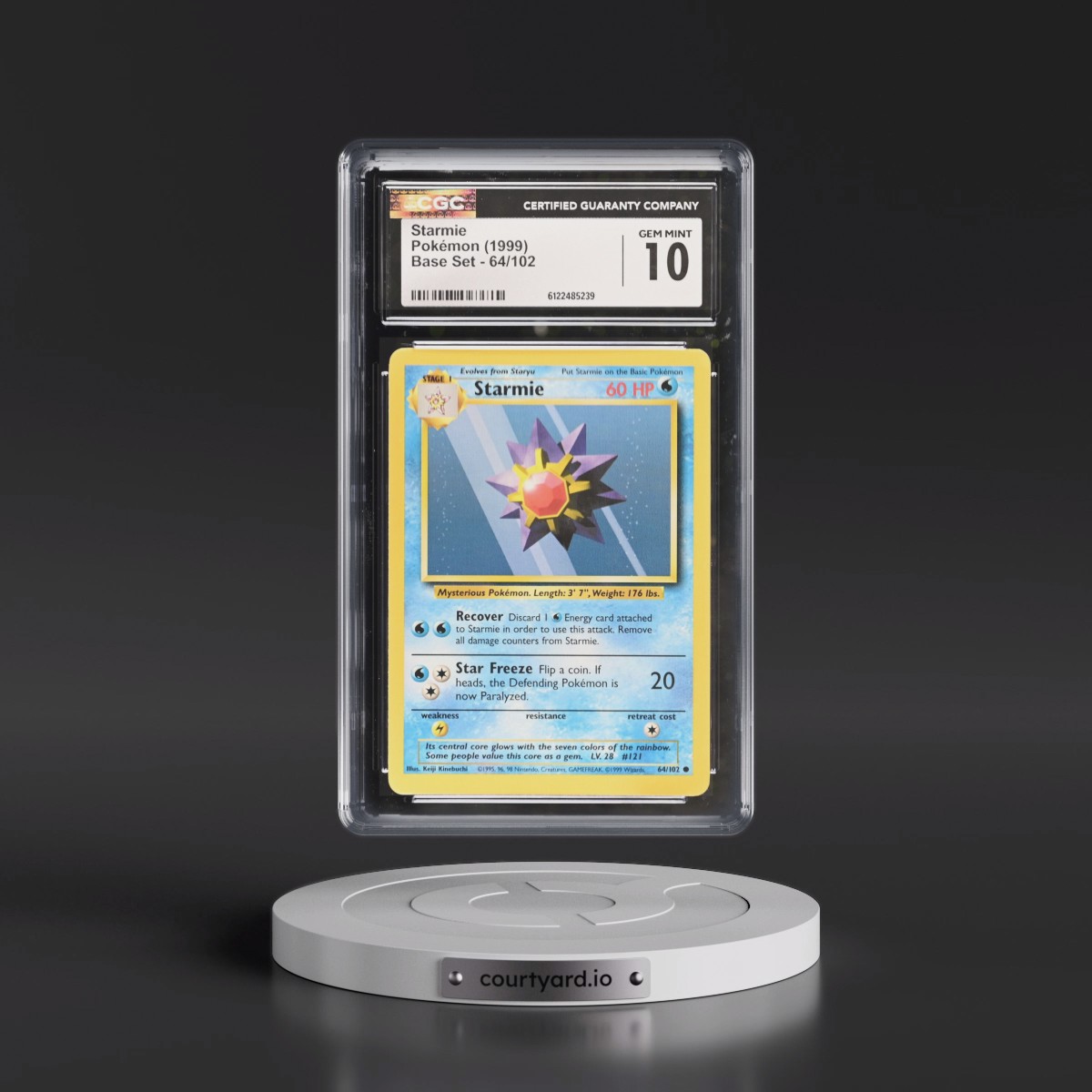 1999 Base Set #64/102 Starmie (CGC 10 GEM MINT)