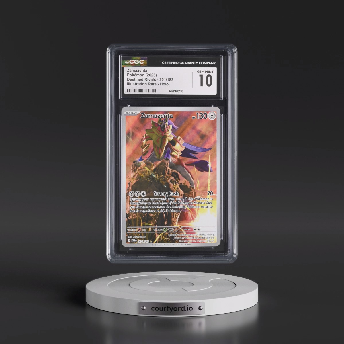 2025 Destined Rivals - DRI EN #201/182 Zamazenta - Illustration Rare Holo (CGC 10 GEM MINT)