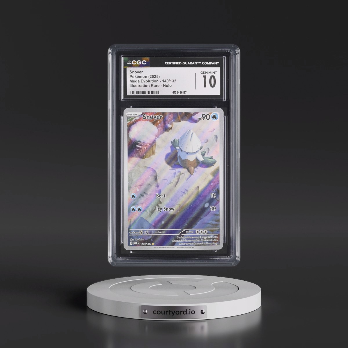 2025 Mega Evolution - MEG EN #140/132 Snover - Illustration Rare Holo (CGC 10 GEM MINT)