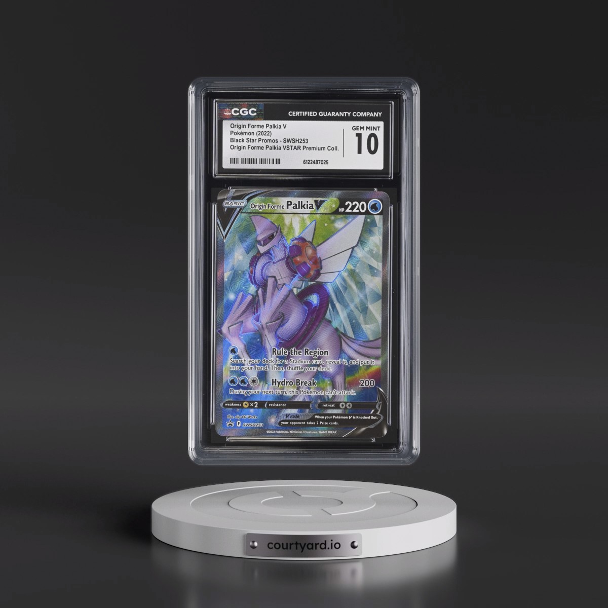 2017 Black Star Promos - Sword & Shield Origin Forme Palkia V - Origin Forme Palkia VSTAR Premium Collection (Holo) #SWSH253 CGC 10