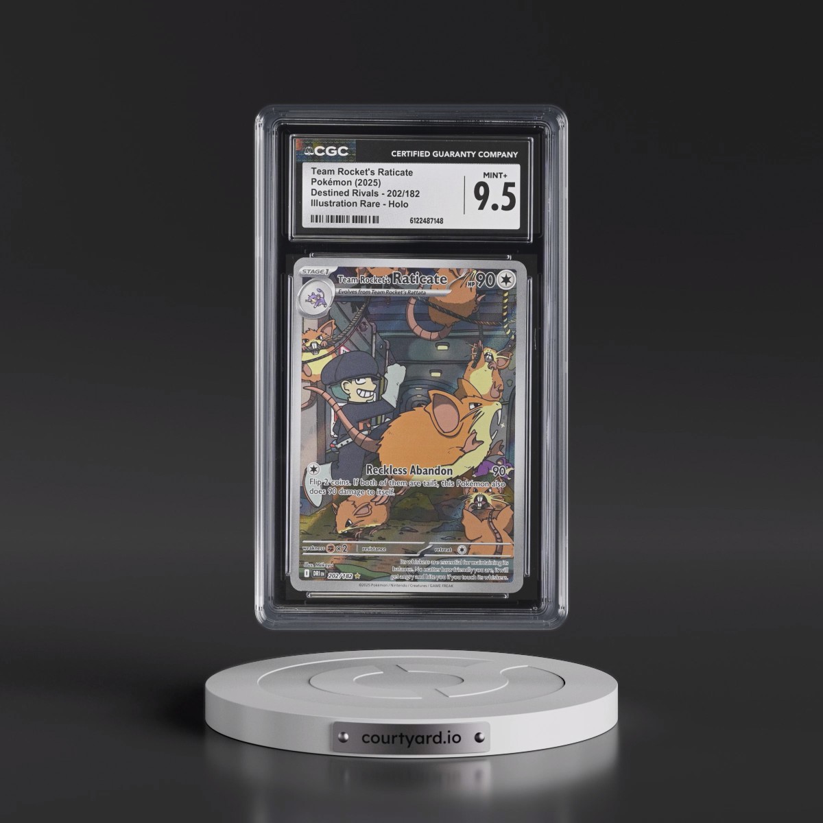2025 Destined Rivals - DRI EN #202/182 Team Rocket's Raticate - Illustration Rare Holo (CGC 9.5 MINT+)