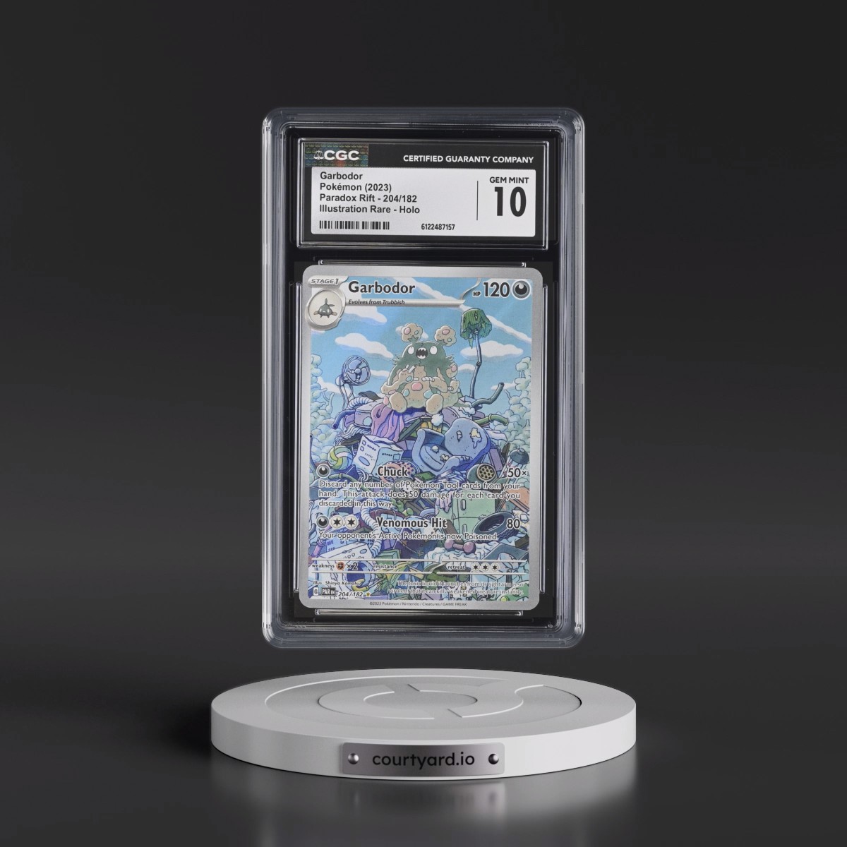2023 Paradox Rift - PAR EN #204/182 Garbodor - Illustration Rare Holo (CGC 10 GEM MINT)