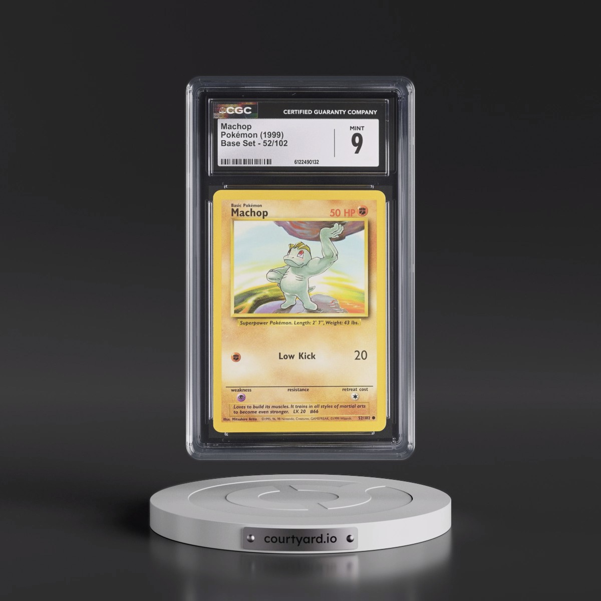 1999 Base Set #52/102 Machop (CGC 9 MINT)