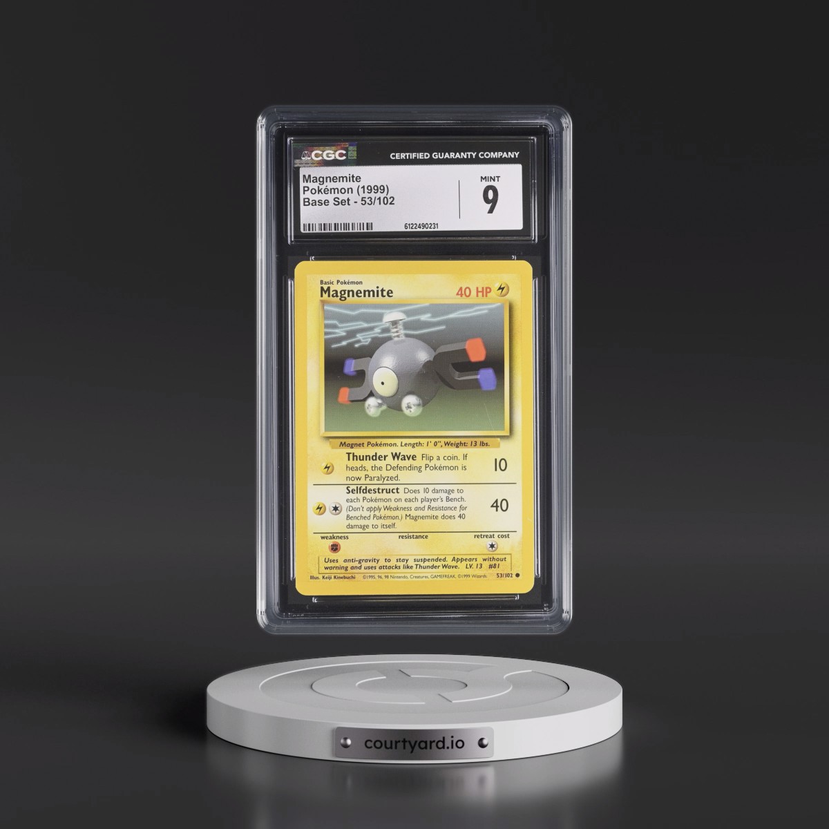 1999 Base Set #53/102 Magnemite (CGC 9 MINT)