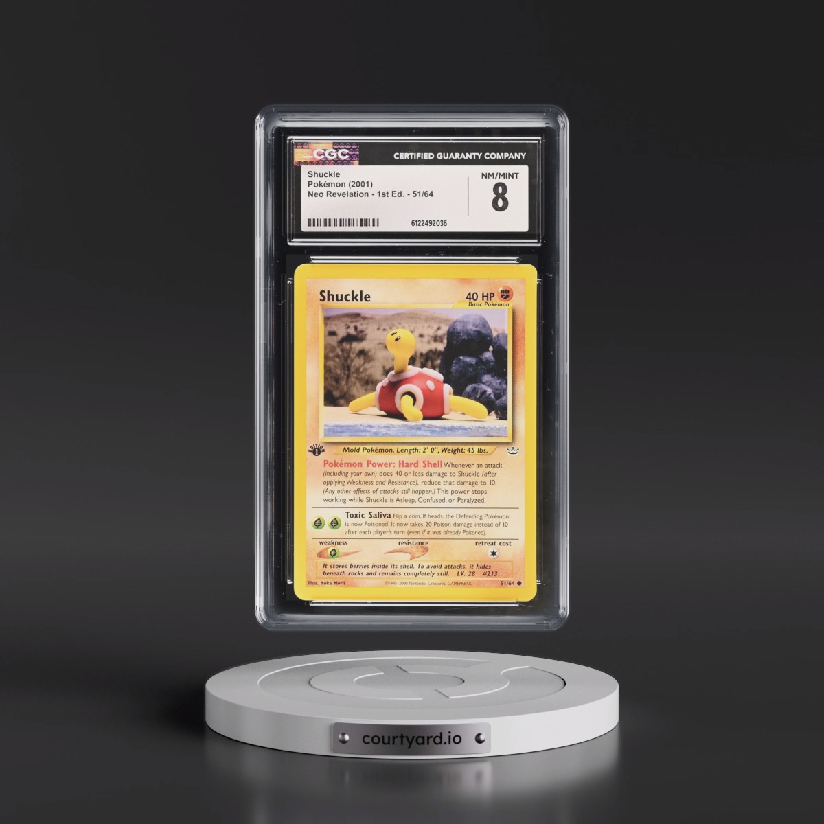 2001 Neo Revelation #51/64 Shuckle - 1st Edition (CGC 8 NM-MT)