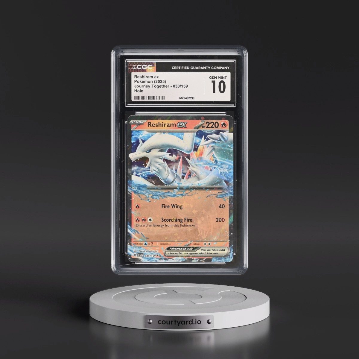 2024 Journey Together - JTG EN #030/159 Reshiram ex - Holo (CGC 10 GEM MINT)