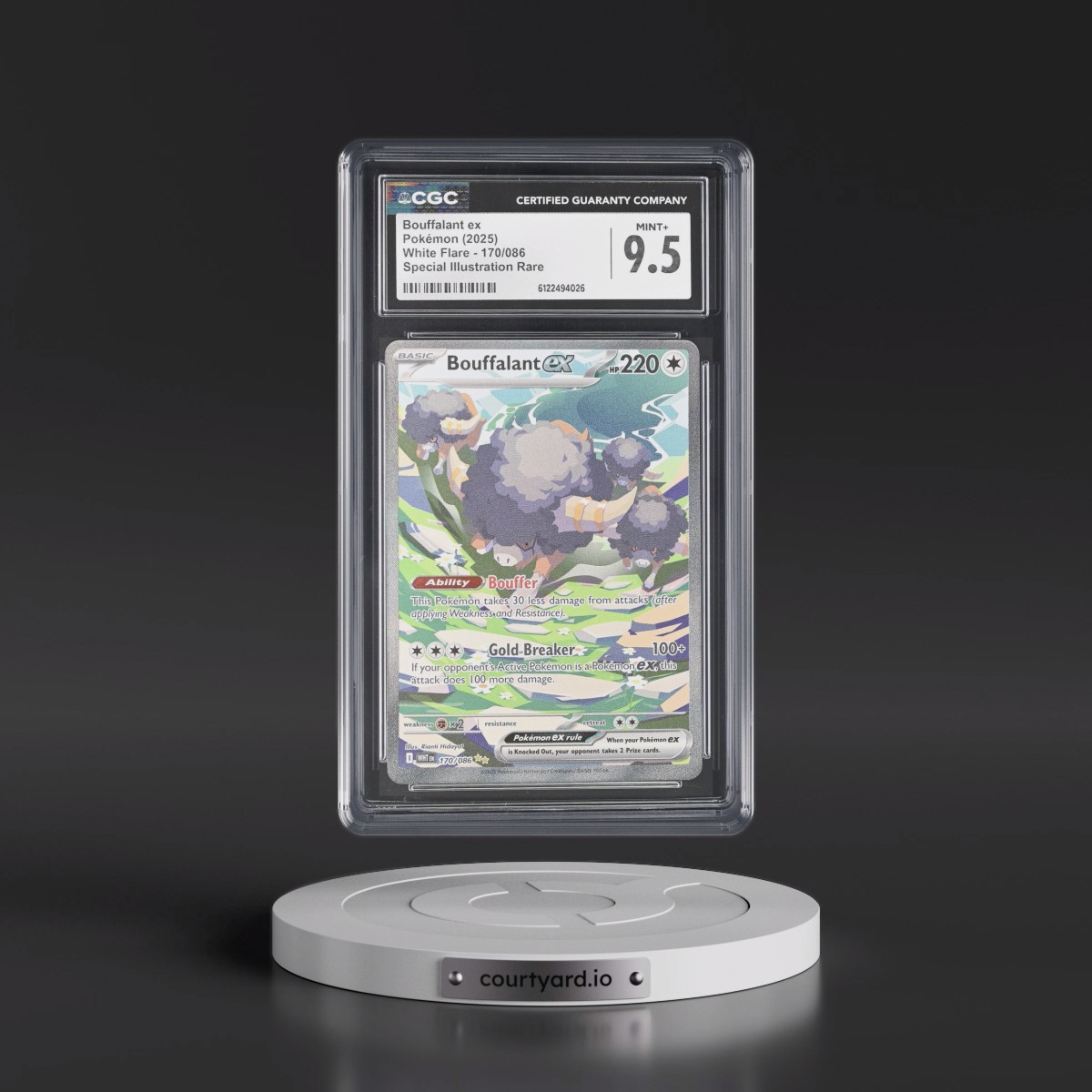 2025 White Flare - WHT EN #170/086 Bouffalant ex - Special Illustration Rare (Holo) (CGC 9.5 MINT+)
