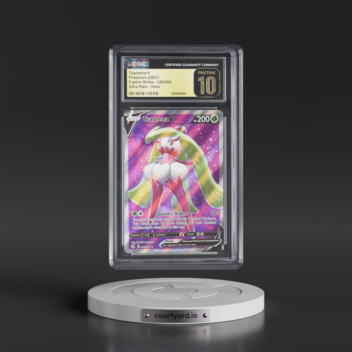 2019 Fusion Strike #246/264 Tsareena V - Ultra Rare Holo (CGC 10 PRISTINE)
