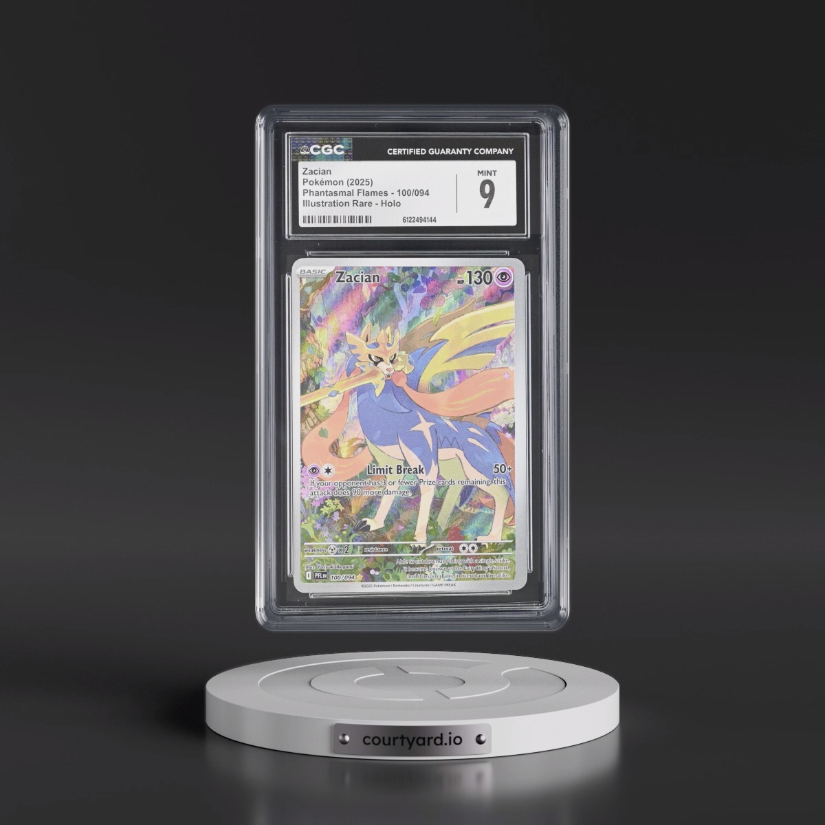 2025 Phantasmal Flames - PFL EN #100/094 Zacian - Illustration Rare Holo (CGC 9 MINT)