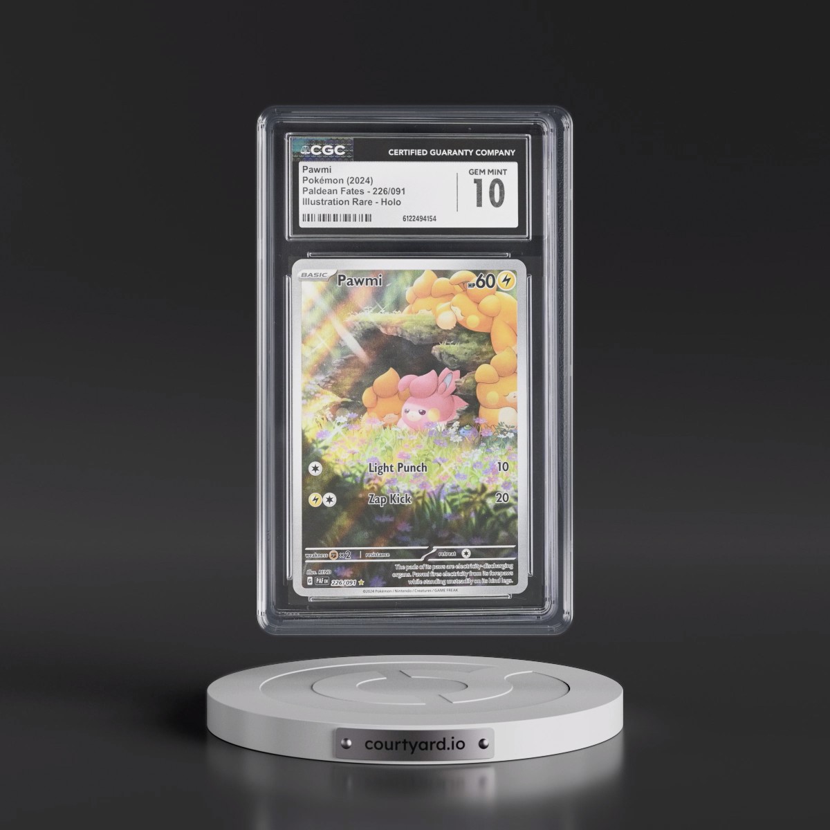 2024 Paldean Fates - PAF EN #226/091 Pawmi - Illustration Rare Holo (CGC 10 GEM MINT)