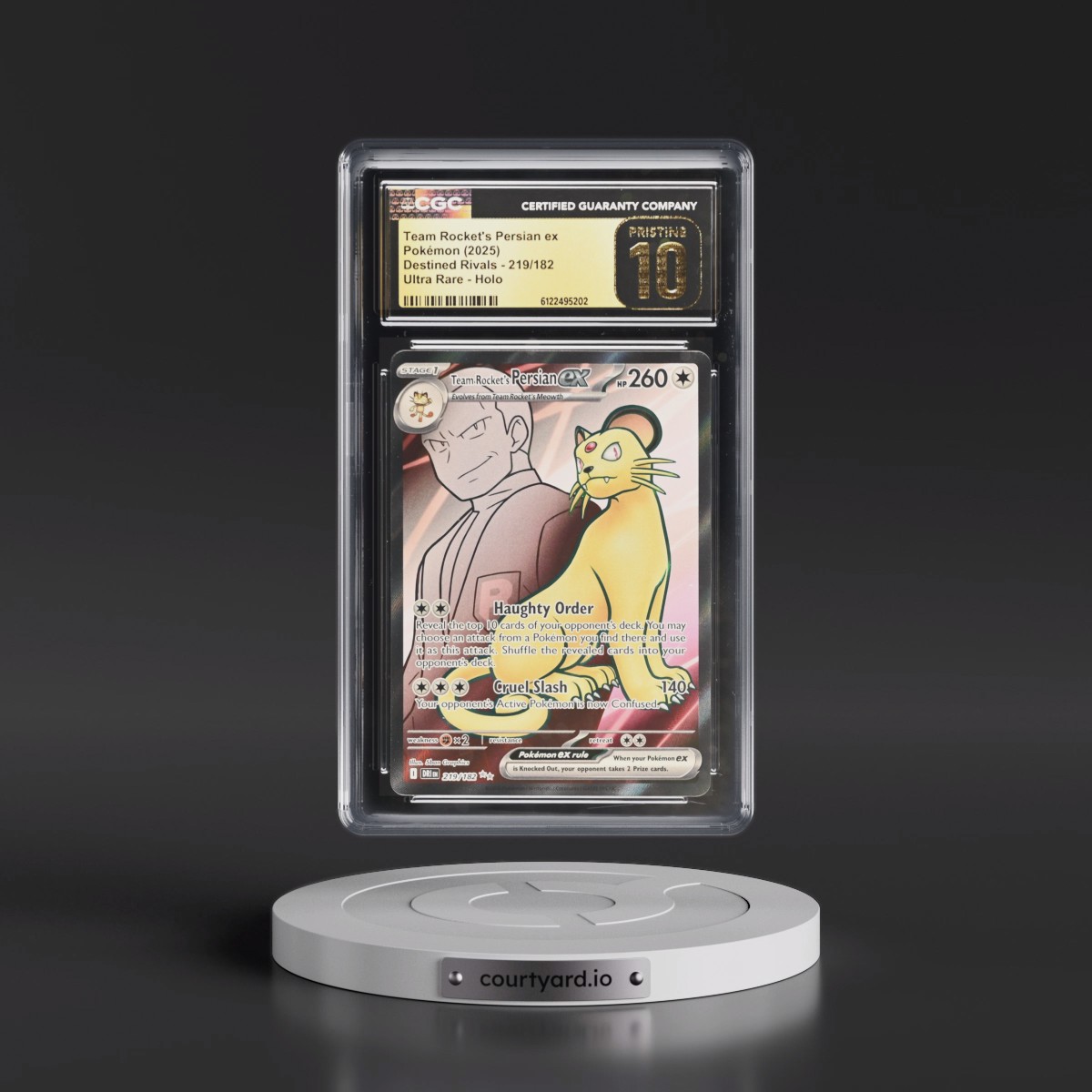 2025 Destined Rivals - DRI EN #219/182 Team Rocket's Persian ex - Ultra Rare Holo (CGC 10 PRISTINE)