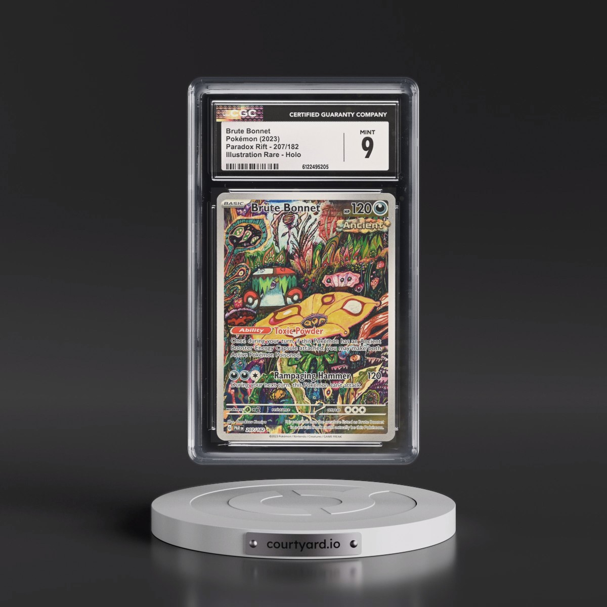 2023 Paradox Rift - PAR EN #207/182 Brute Bonnet - Illustration Rare Holo (CGC 9 MINT)