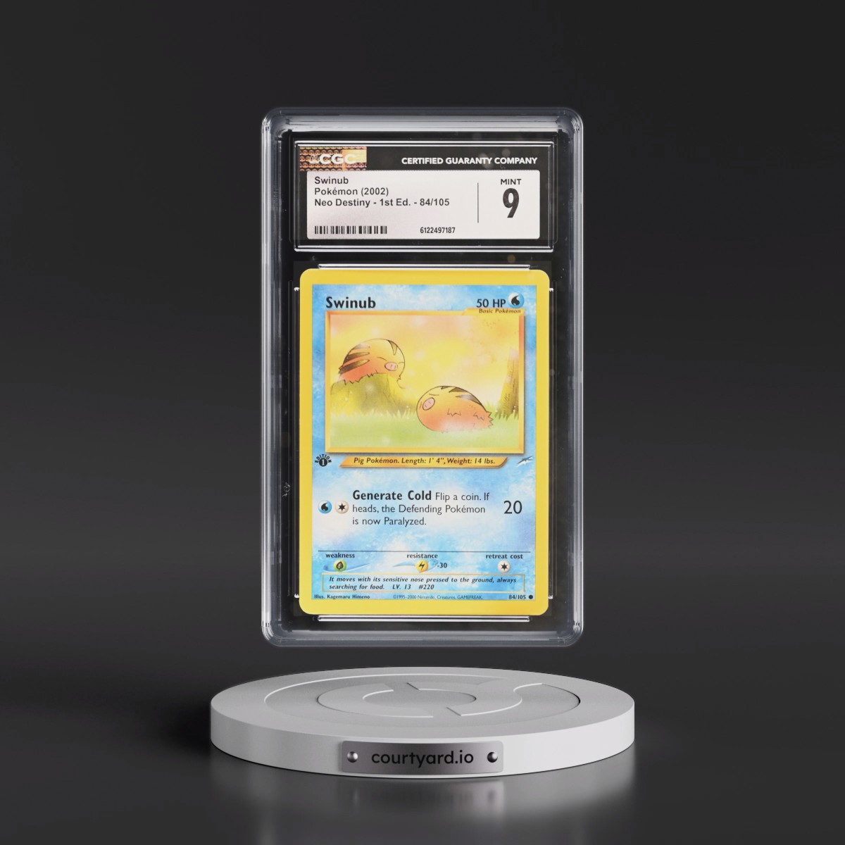2002 Neo Destiny #84/105 Swinub - 1st Edition 1st Edition (CGC 9 MINT)