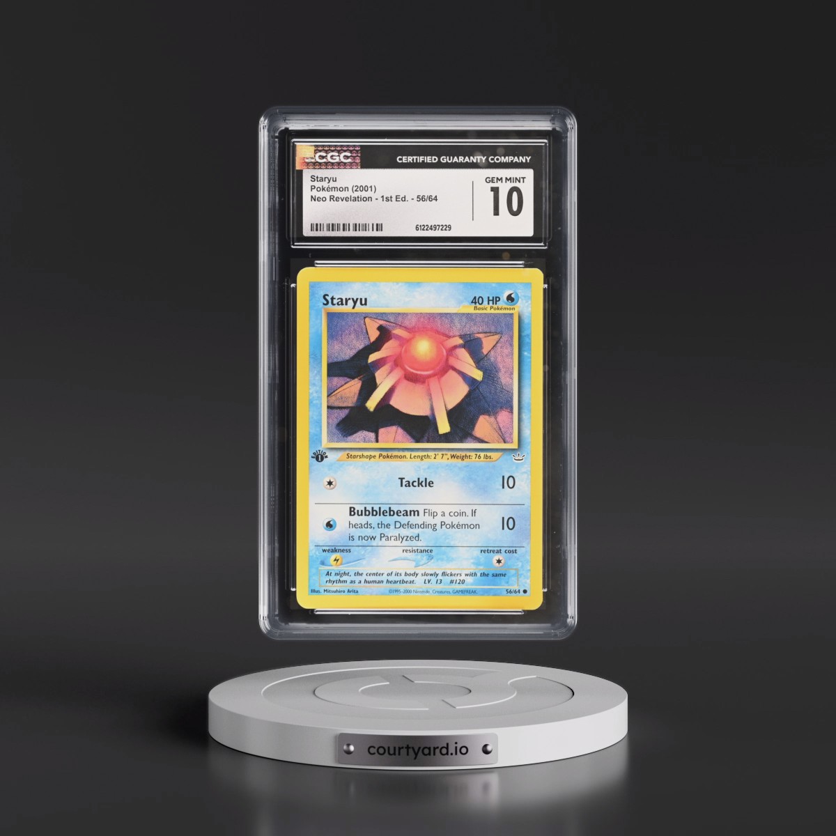 2001 Neo Revelation #56/64 Staryu - 1st Edition (CGC 10 GEM MINT)