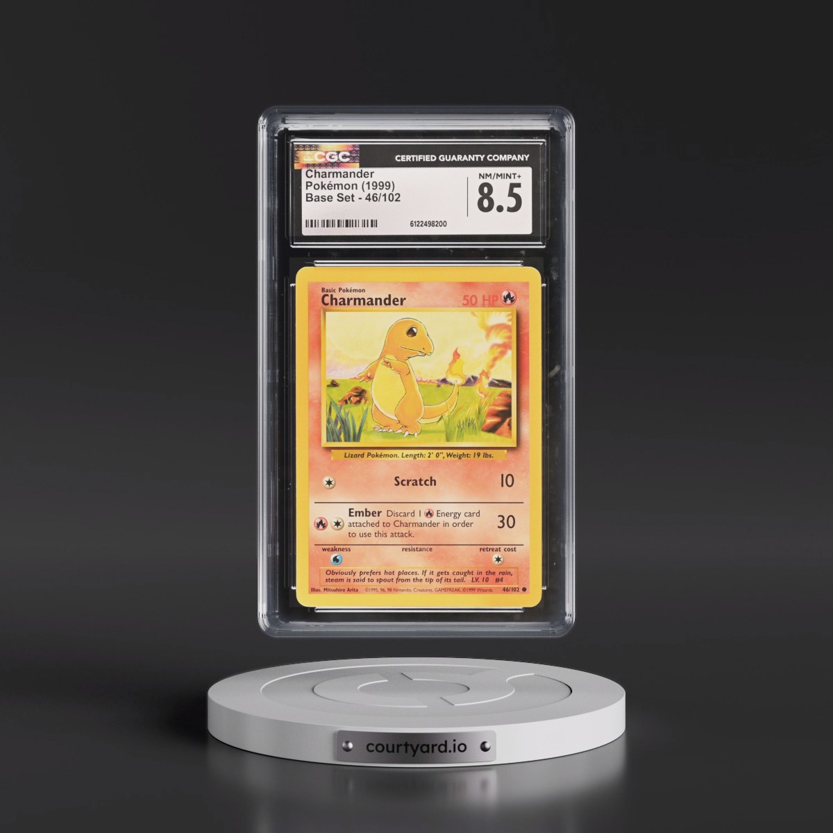1999 Base Set #46/102 Charmander (CGC 8.5 NM-MT+)