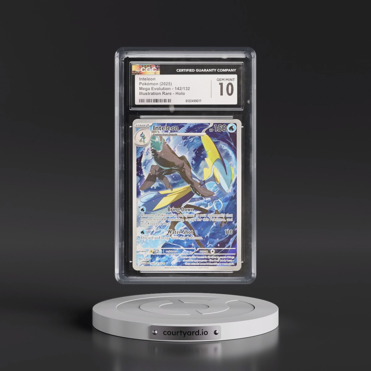 2025 Mega Evolution - MEG EN #142/132 Inteleon - Illustration Rare Holo (CGC 10 GEM MINT)
