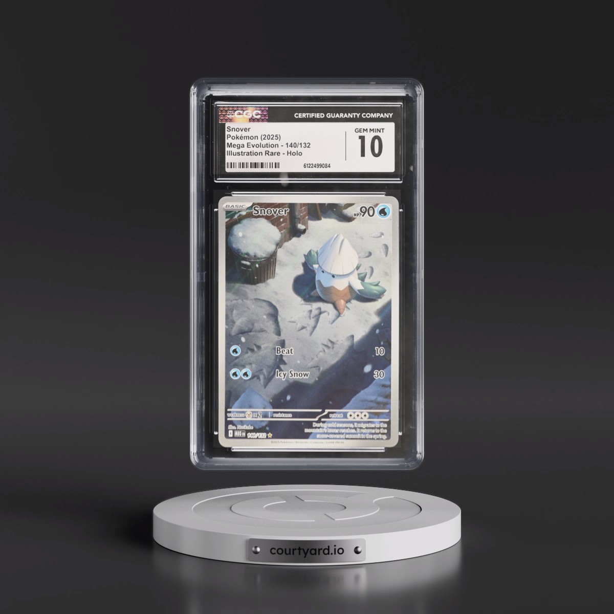2025 Mega Evolution - MEG EN #140/132 Snover - Illustration Rare Holo (CGC 10 GEM MINT)
