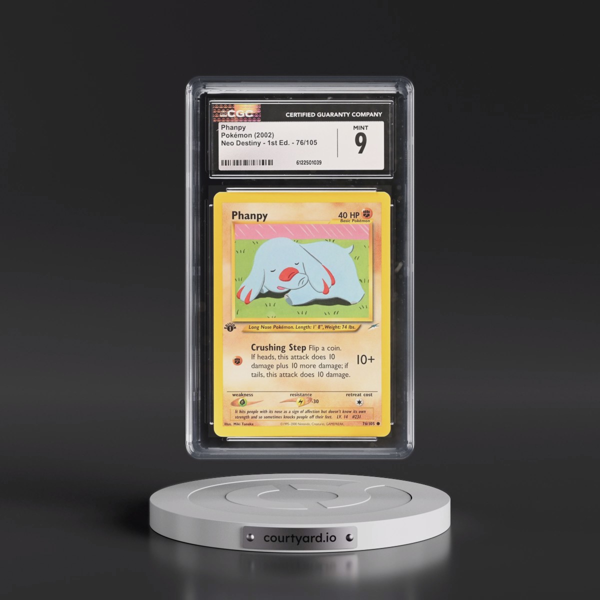 2002 Neo Destiny #76/105 Phanpy - 1st Edition 1st Edition (CGC 9 MINT)