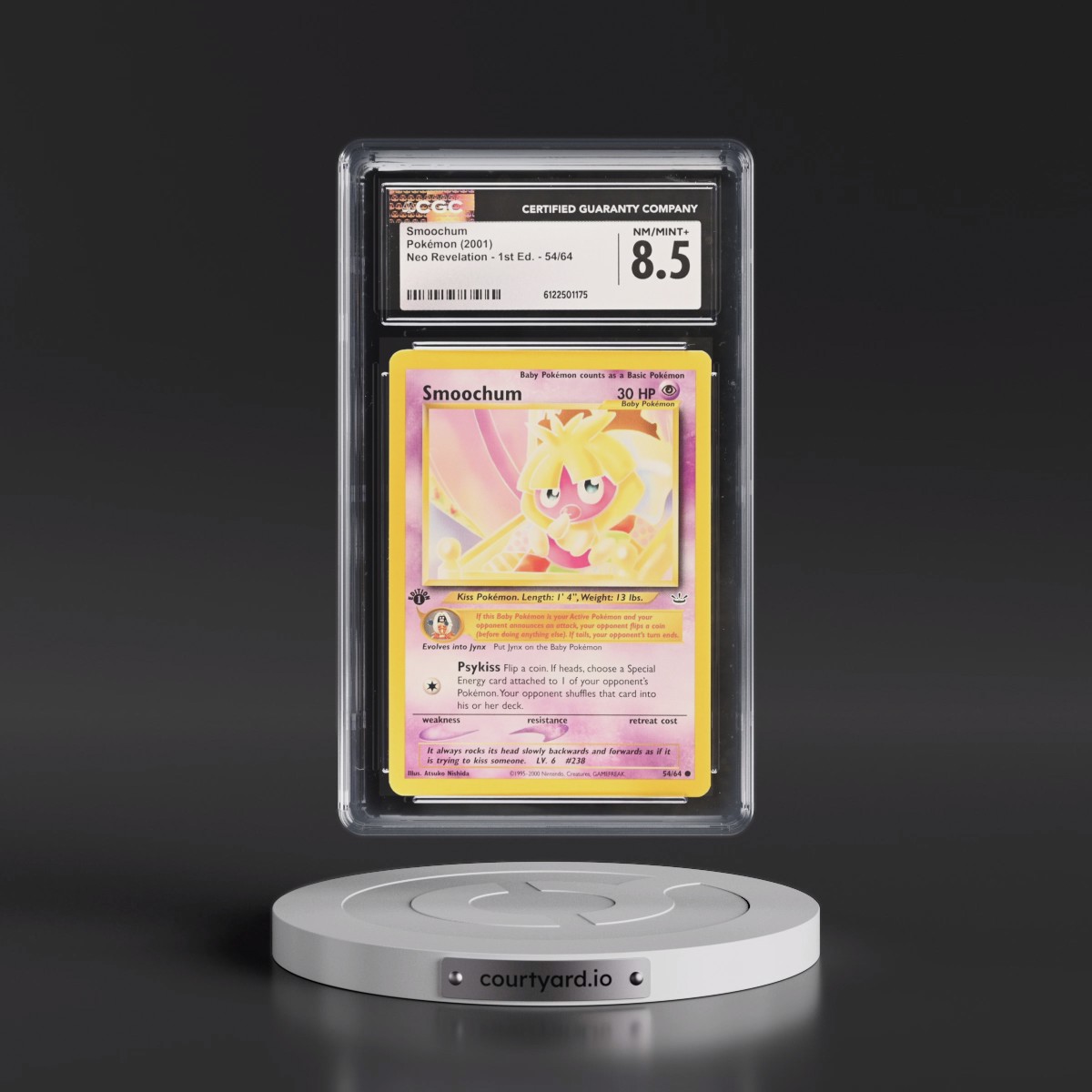 2001 Neo Revelation #54/64 Smoochum - 1st Edition (CGC 8.5 NM-MT+)