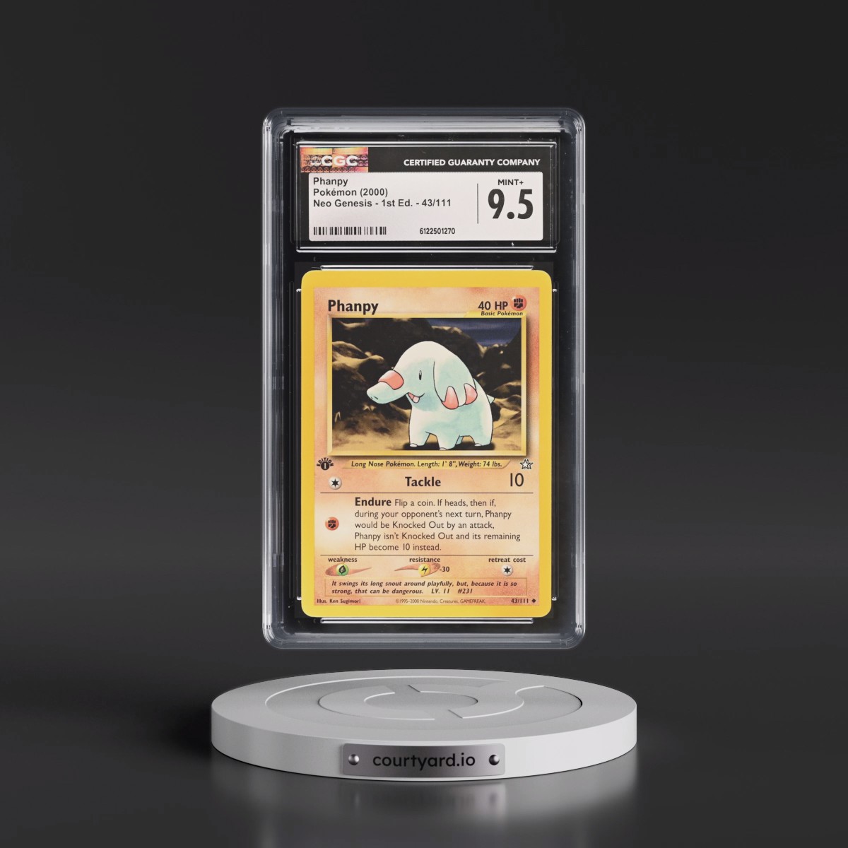 2000 Neo Genesis #43/111 Phanpy - 1st Edition (CGC 9.5 MINT+)