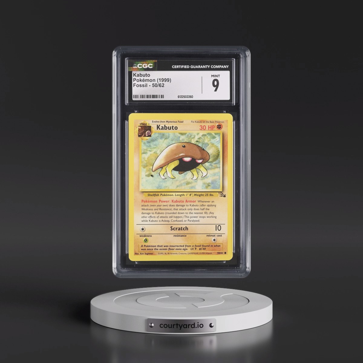 1999 Fossil #50/62 Kabuto (CGC 9 MINT)