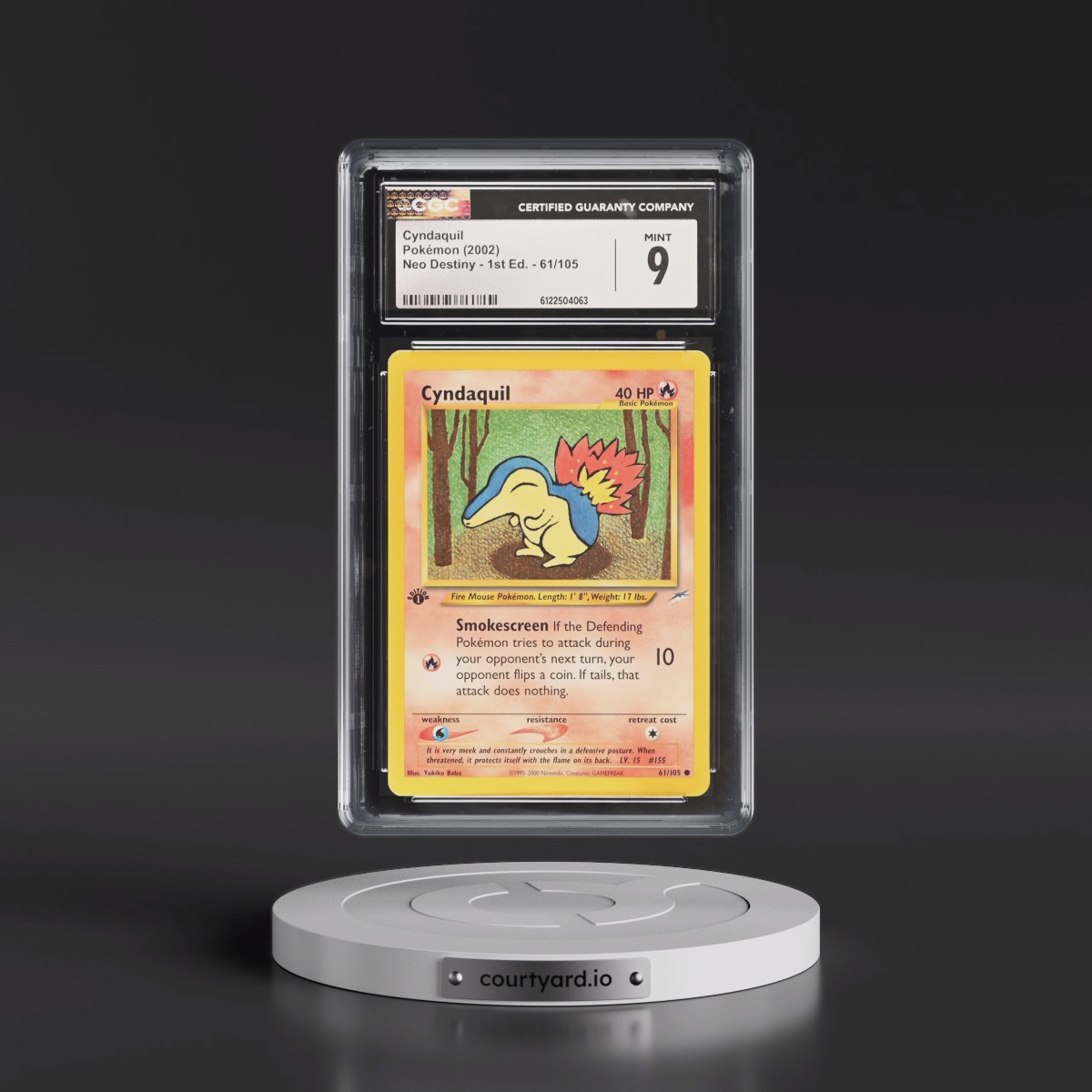 2002 Neo Destiny #61/105 Cyndaquil - 1st Edition 1st Edition (CGC 9 MINT)