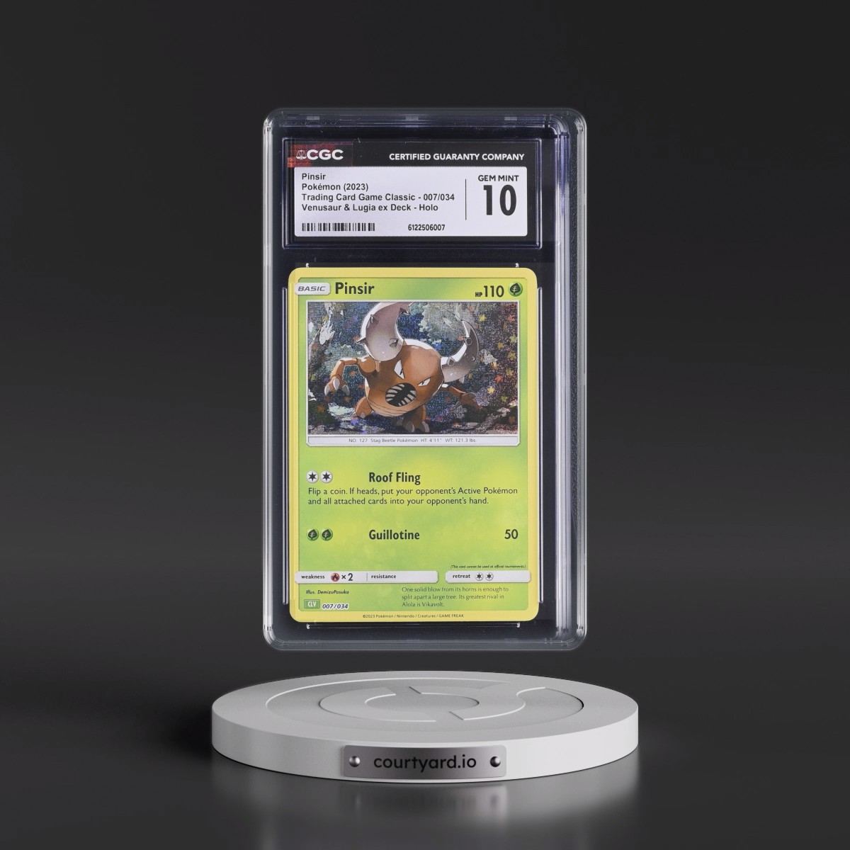 2023 Trading Card Game Classic - CLV, CLC, CLB #007/034 Pinsir - Venusaur & Lugia ex Deck - CLV Holo (CGC 10 GEM MINT)