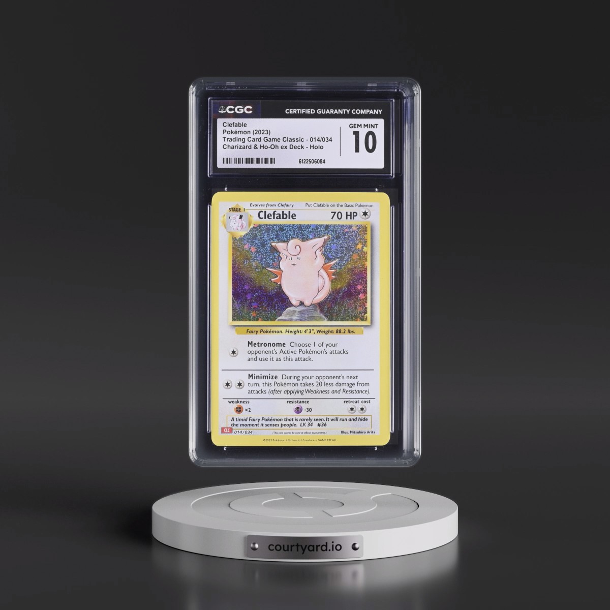 2023 Trading Card Game Classic - CLV, CLC, CLB #014/034 Clefable - Charizard & Ho-Oh ex Deck - CLC Holo (CGC 10 GEM MINT)