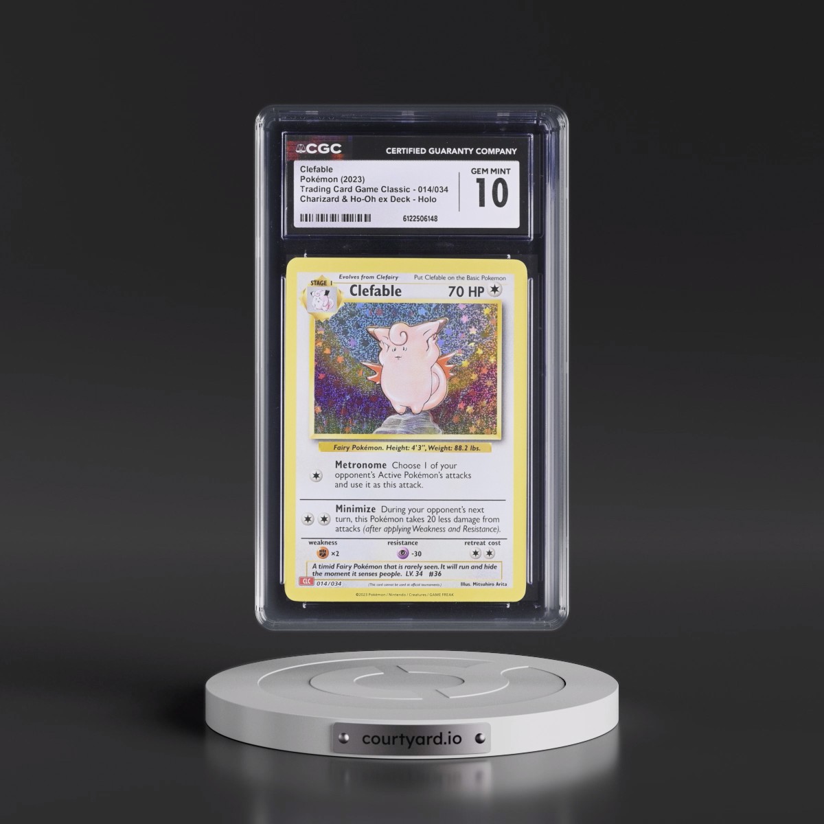 2023 Trading Card Game Classic - CLV, CLC, CLB #014/034 Clefable - Charizard & Ho-Oh ex Deck - CLC Holo (CGC 10 GEM MINT)