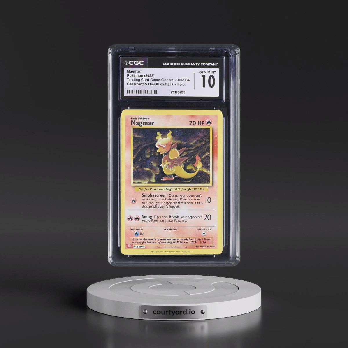 2023 Trading Card Game Classic - CLV, CLC, CLB #006/034 Magmar - Charizard & Ho-Oh ex Deck - CLC Holo (CGC 10 GEM MINT)