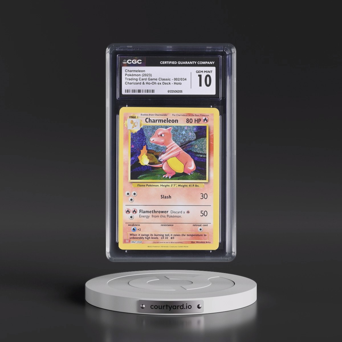 2023 Trading Card Game Classic - CLV, CLC, CLB #002/034 Charmeleon - Charizard & Ho-Oh ex Deck - CLC Holo (CGC 10 GEM MINT)