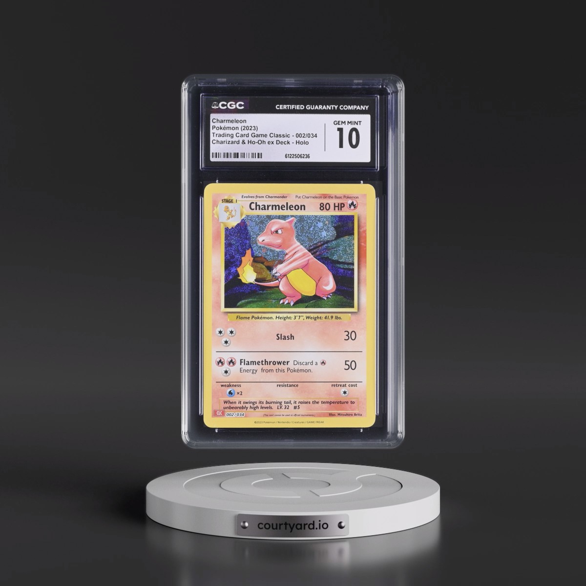 2023 Trading Card Game Classic - CLV, CLC, CLB #002/034 Charmeleon - Charizard & Ho-Oh ex Deck - CLC Holo (CGC 10 GEM MINT)