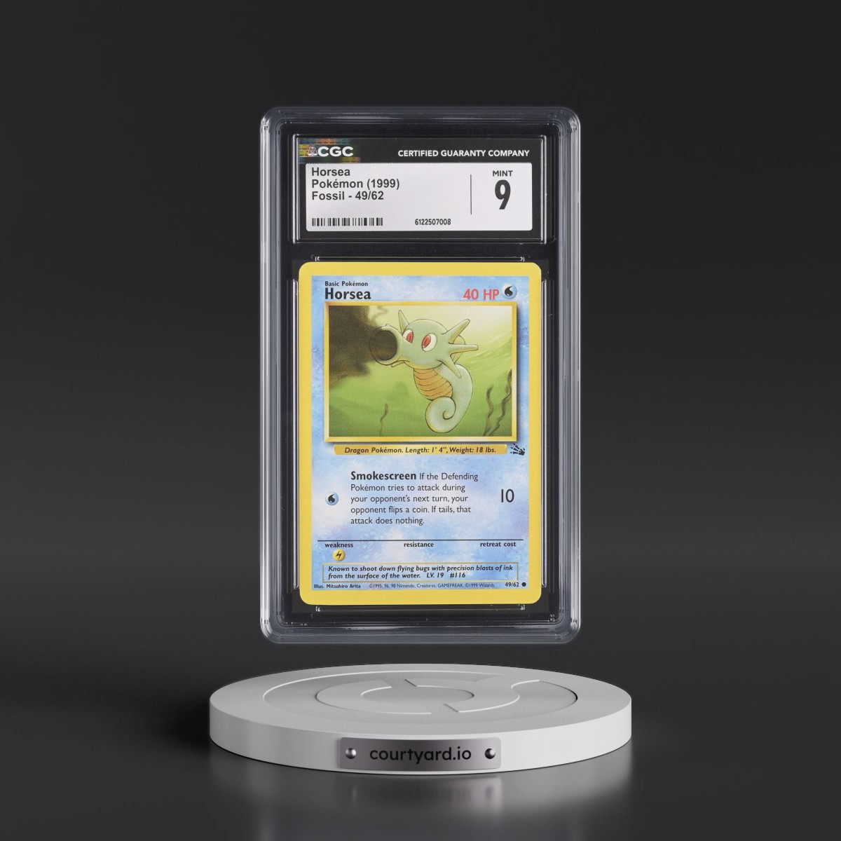 1999 Fossil #49/62 Horsea (CGC 9 MINT)