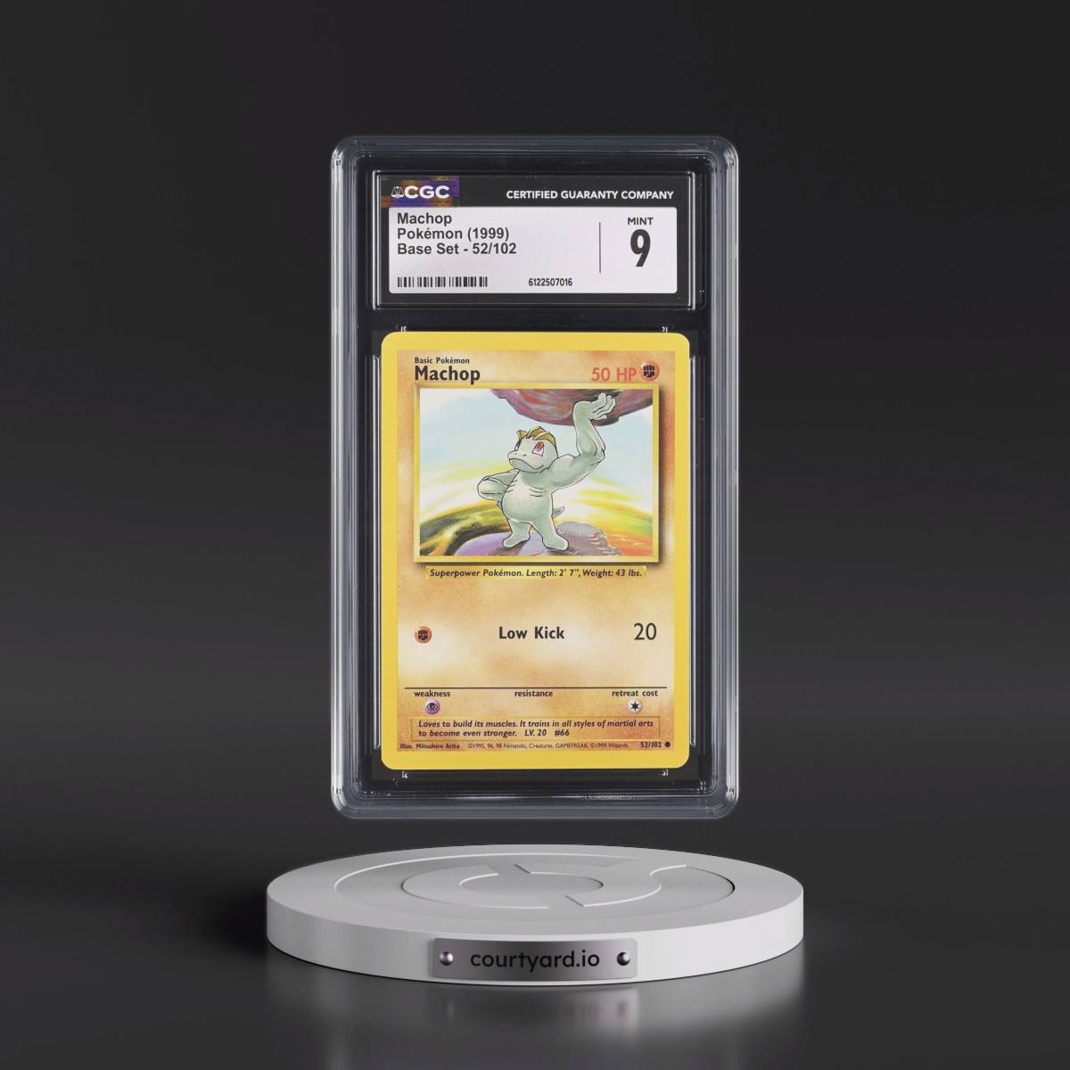 1999 Base Set #52/102 Machop (CGC 9 MINT)