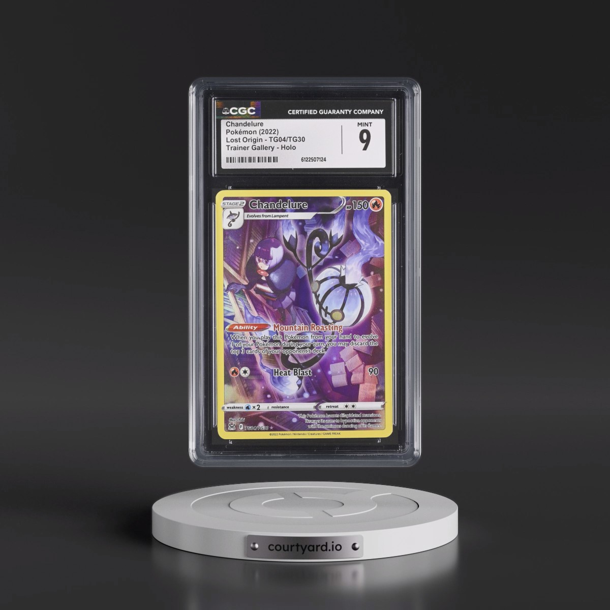 2022 Lost Origin #TG04/TG30 Chandelure - Trainer Gallery Holo (CGC 9 MINT)
