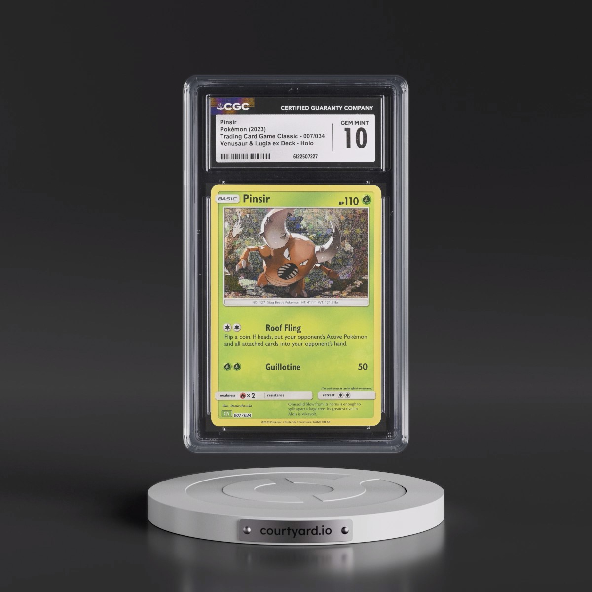 2023 Trading Card Game Classic - CLV, CLC, CLB #007/034 Pinsir - Venusaur & Lugia ex Deck - CLV Holo (CGC 10 GEM MINT)