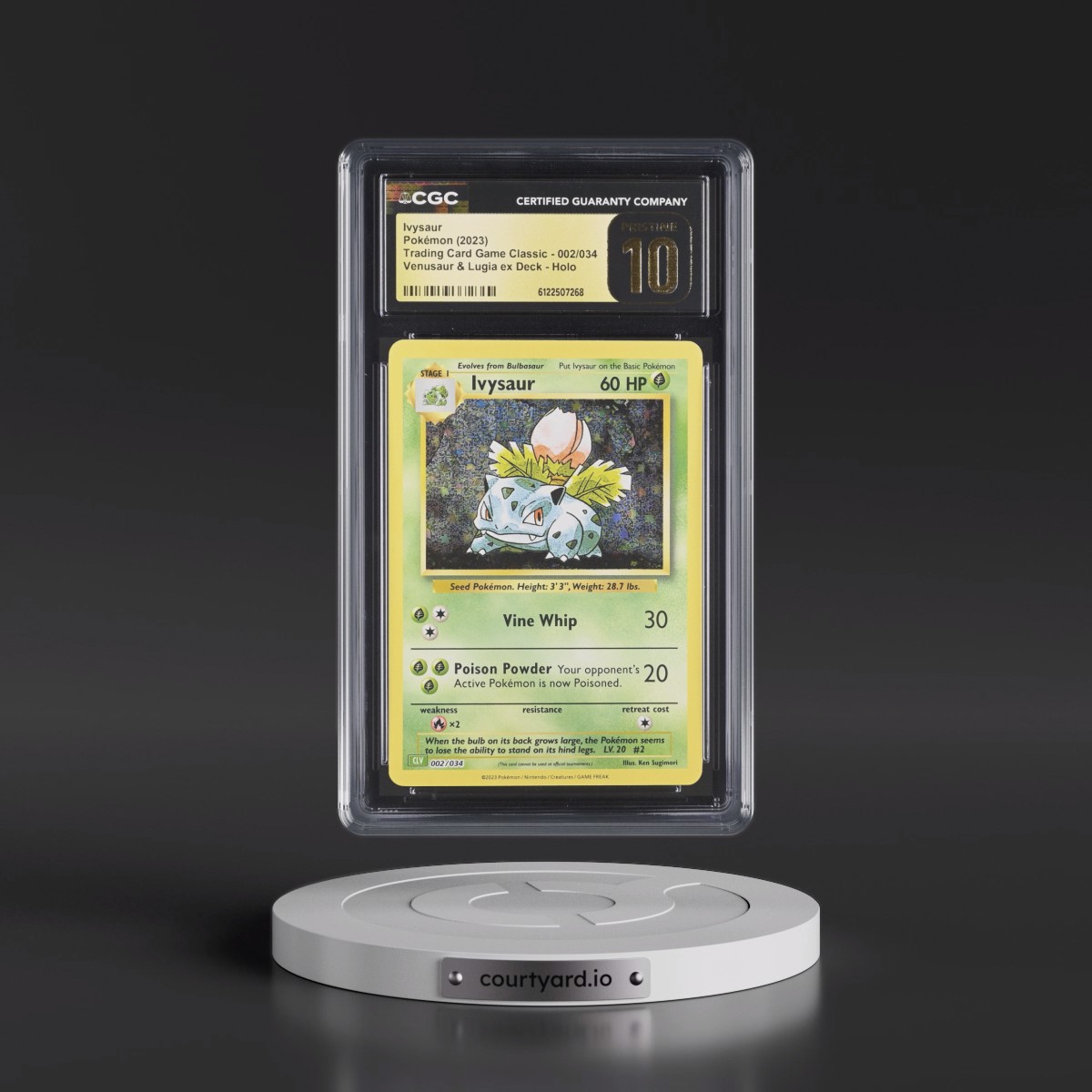 2023 Trading Card Game Classic - CLV, CLC, CLB #002/034 Ivysaur - Venusaur & Lugia ex Deck - CLV Holo (CGC 10 PRISTINE)