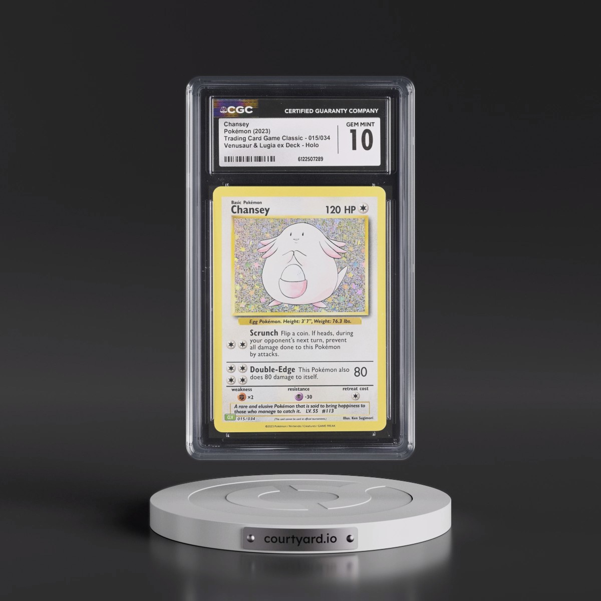 2023 Trading Card Game Classic - CLV, CLC, CLB #015/034 Chansey - Venusaur & Lugia ex Deck - CLV Holo (CGC 10 GEM MINT)