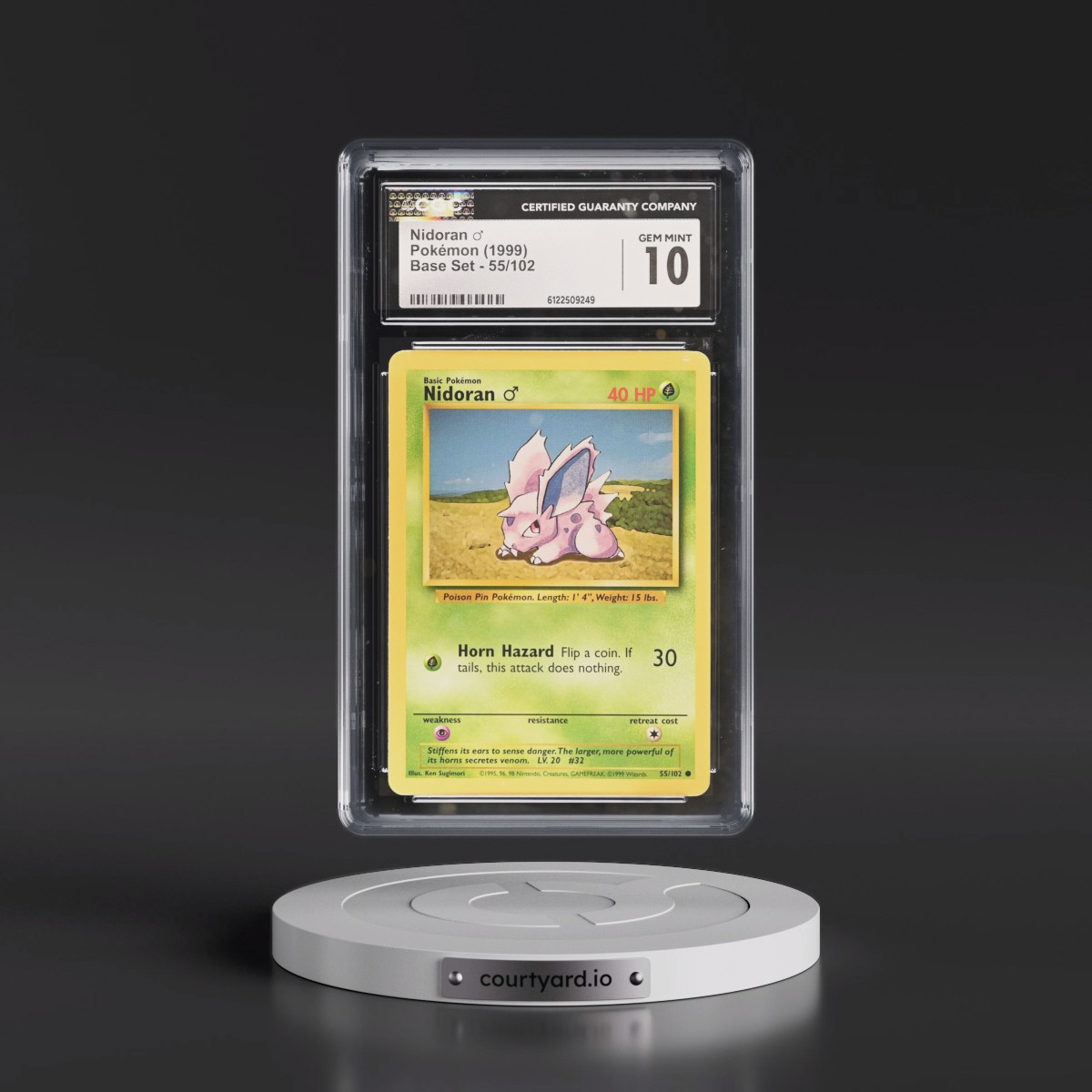 1999 Base Set #55/102 Nidoran â?? (CGC 10 GEM MINT)