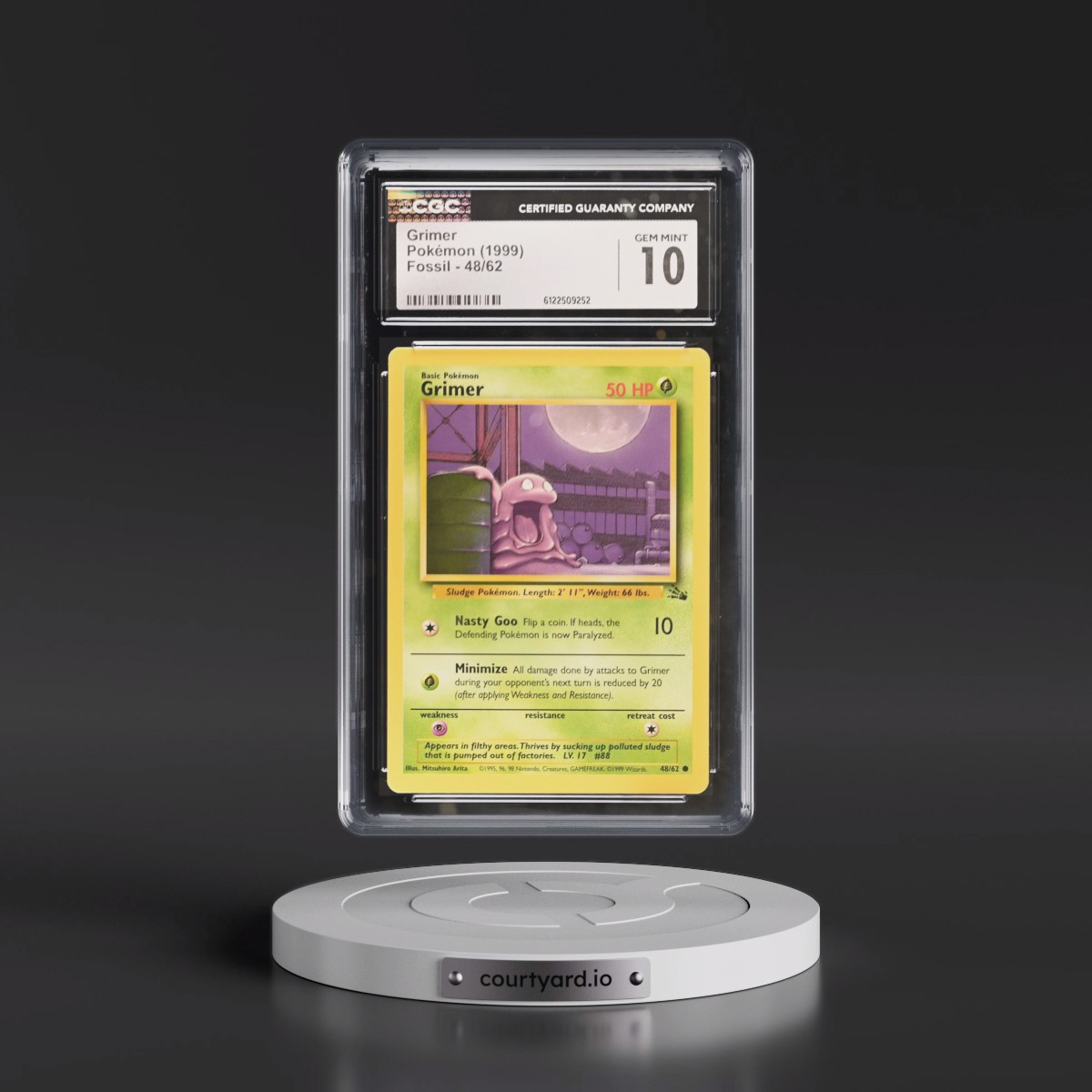 1999 Fossil #48/62 Grimer (CGC 10 GEM MINT)