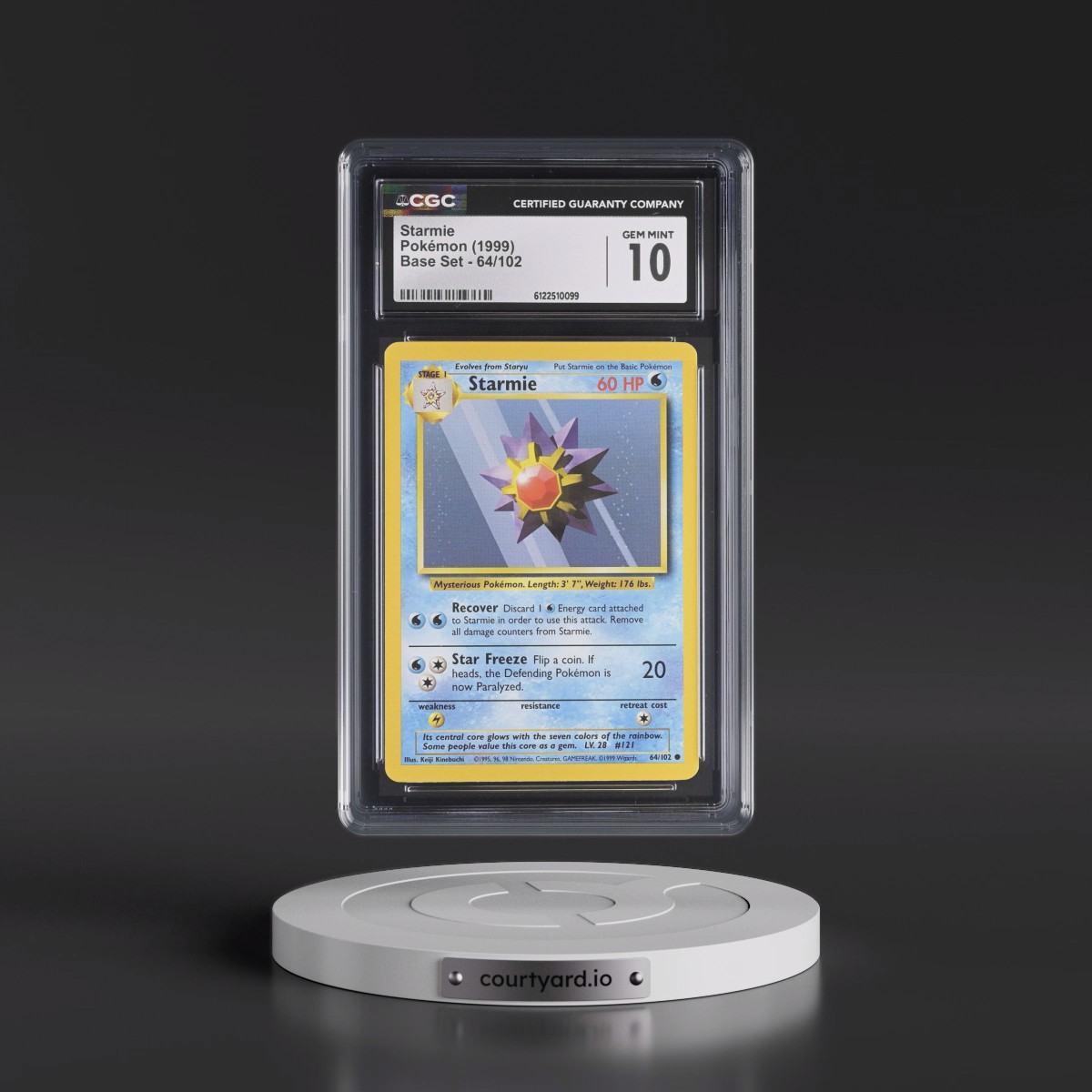 1999 Base Set #64/102 Starmie (CGC 10 GEM MINT)