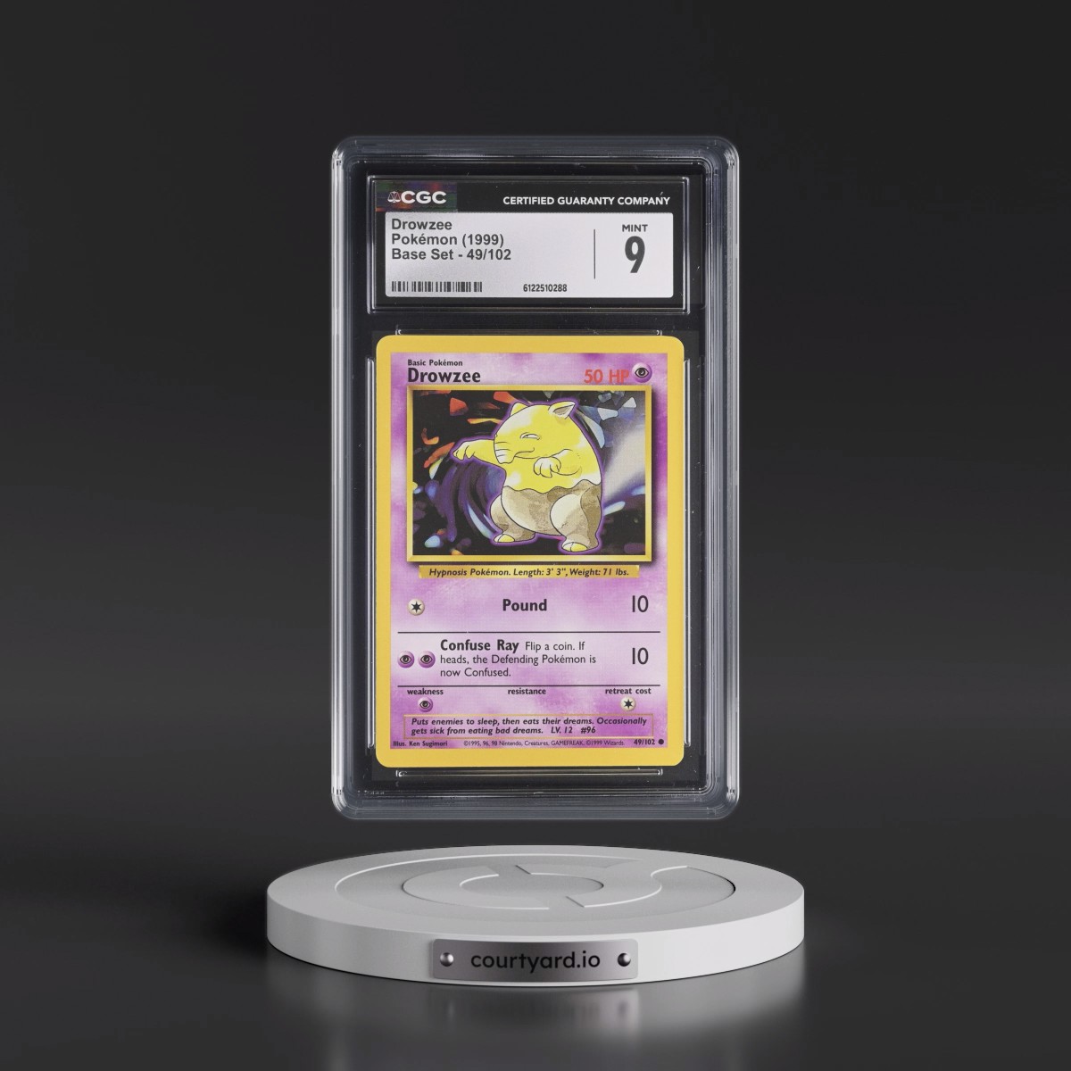 1999 Base Set #49/102 Drowzee (CGC 9 MINT)