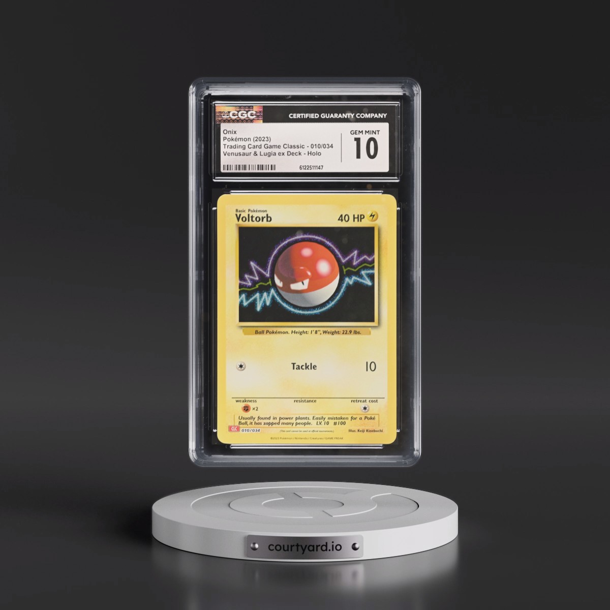 2023 Trading Card Game Classic - CLV, CLC, CLB #010/034 Onix - Venusaur & Lugia ex Deck - CLV Holo (CGC 10 GEM MINT)
