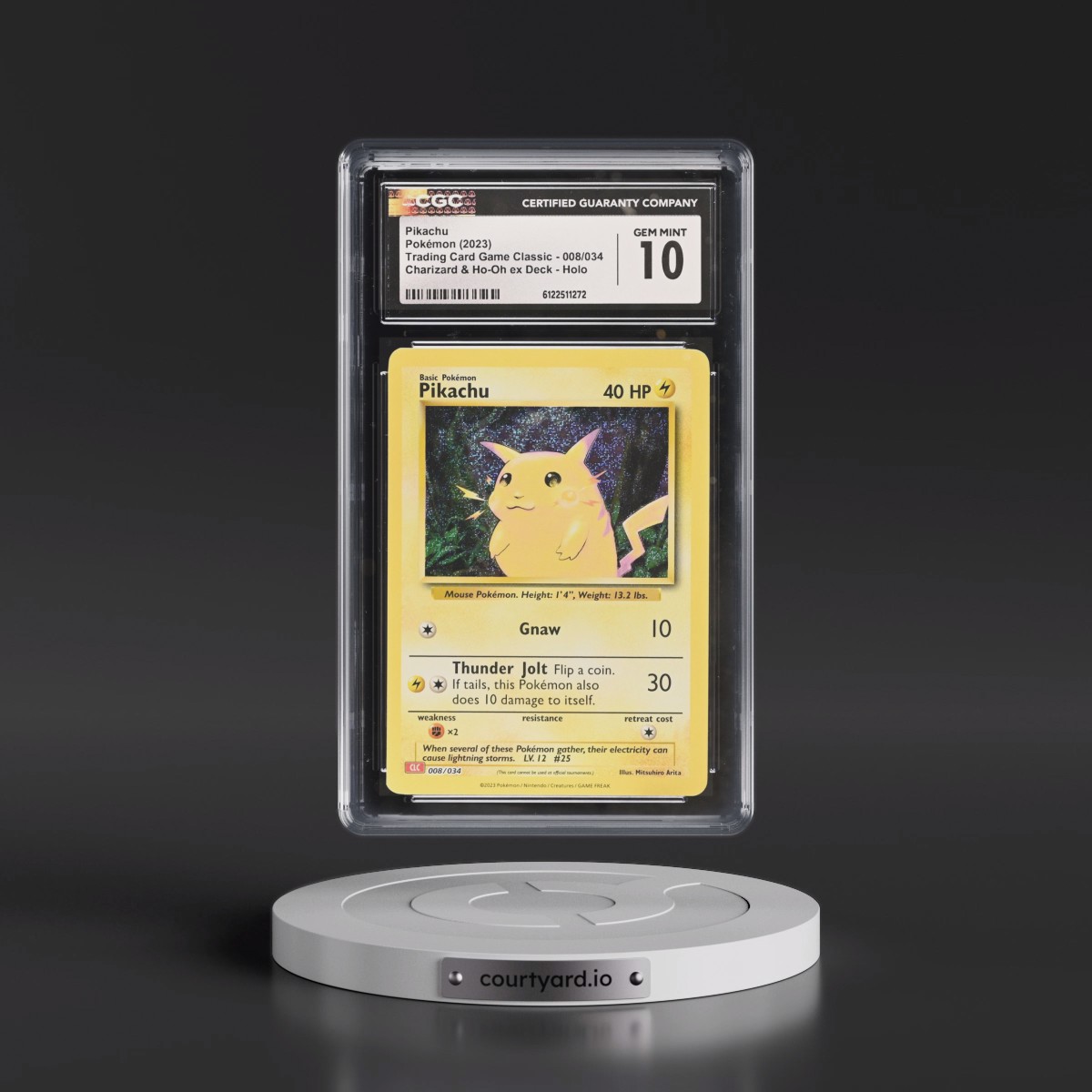2023 Trading Card Game Classic - CLV, CLC, CLB #008/034 Pikachu - Charizard & Ho-Oh ex Deck - CLC Holo (CGC 10 GEM MINT)